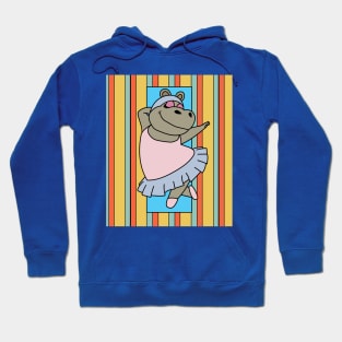 Dancing Ballerina Ballet Hippopotamus Hoodie